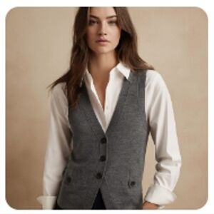 Women’s Banana Republic Sleeveless Button-front Sweater Vest Cardigan